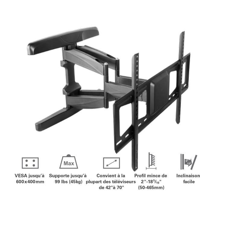 Syncmount SM-4270DMF | Support mural articulé pour téléviseur 42" à 70" - Jusqu'à 99 lb-SONXPLUS La Sarre