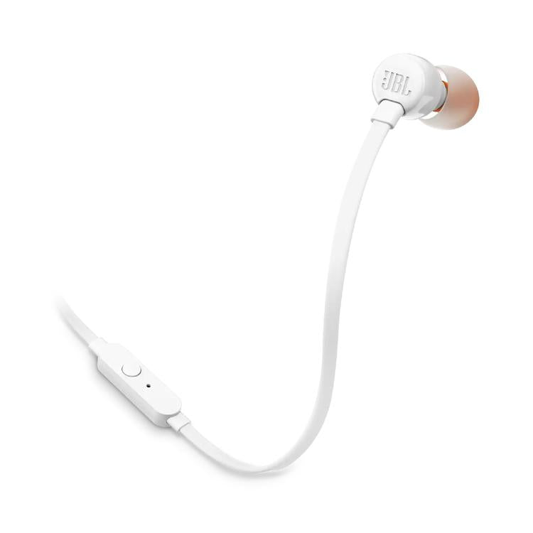 JBL Tune 110 | Écouteurs filaire intra-auriculaires - Avec télécommande 1 bouton - Microphone - Blanc-SONXPLUS La Sarre