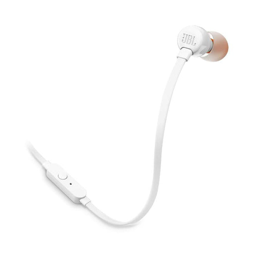 JBL Tune 110 | Écouteurs filaire intra-auriculaires - Avec télécommande 1 bouton - Microphone - Blanc-SONXPLUS La Sarre