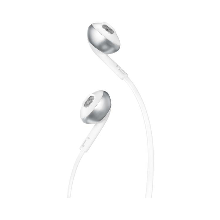 JBL Tune 205 | Écouteurs filaire intra-auriculaires - JBL Pure Bass - Microphone - Chrome-SONXPLUS La Sarre