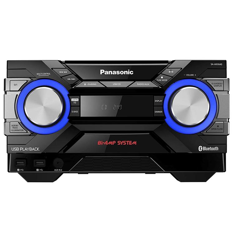 Panasonic SC-AKX640K | Chaîne Stéréo CD - Bluetooth - AIRQUAKE BASS - Bi-Amp - DJ Jukebox - Éclairage LED multicolore-SONXPLUS La Sarre