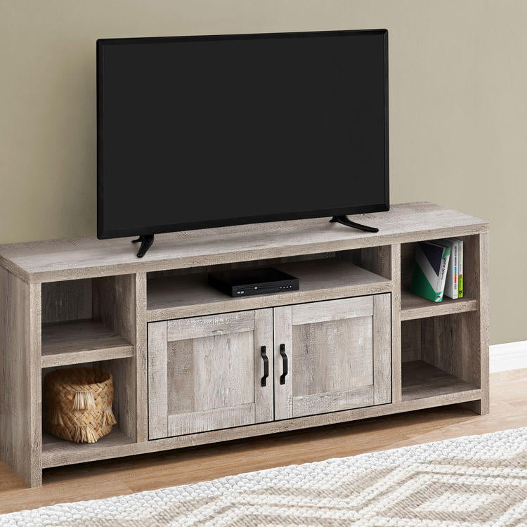 Monarch Specialties I 2742 | Meuble TV - 60" - Imitation bois - Taupe-SONXPLUS La Sarre