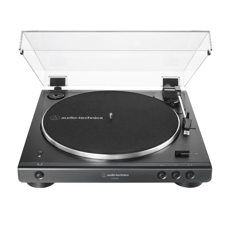 Audio-Technica AT-LP60XBTBK | Table tournante Stéréo - Sans fil - Bluetooth - Entraînement par courroie - Entièrement automatique - Noir-SONXPLUS La Sarre