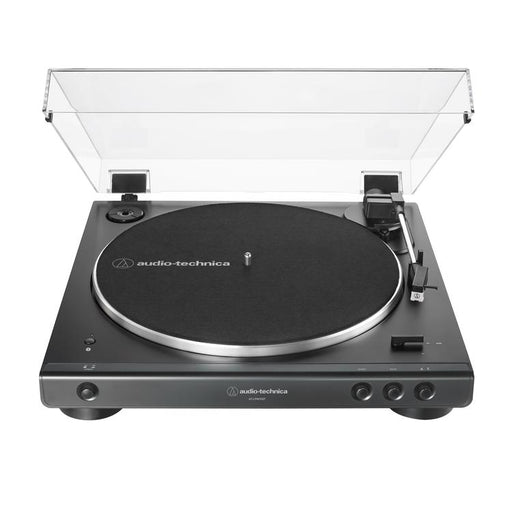 Audio-Technica AT-LP60XBTBK | Table tournante Stéréo - Sans fil - Bluetooth - Entraînement par courroie - Entièrement automatique - Noir-SONXPLUS La Sarre