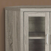Monarch Specialties I 2701 | Meuble TV - 42" - En coin - Portes vitrés - Taupe Foncé-SONXPLUS La Sarre