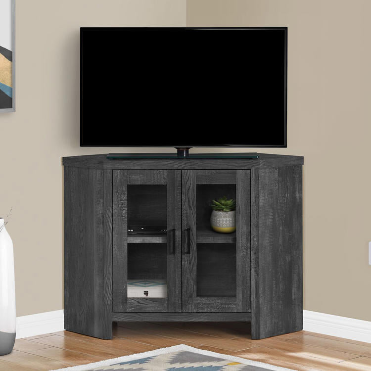 Monarch Specialties I 2716 | Meuble TV - 42" - En coin - Imitation bois - Noir-La Sarre