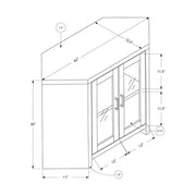 Monarch Specialties I 2716 | Meuble TV - 42" - En coin - Imitation bois - Noir-La Sarre