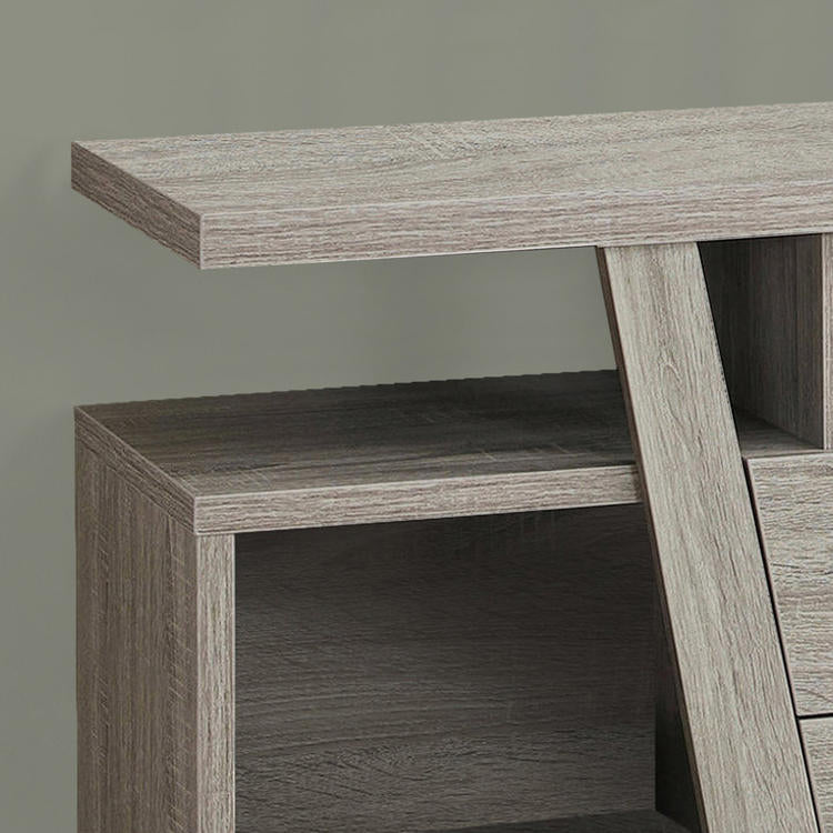 Monarch Specialties I 2721 | Meuble TV - 60" - 2 Tiroirs de rangement - Taupe foncé-La Sarre