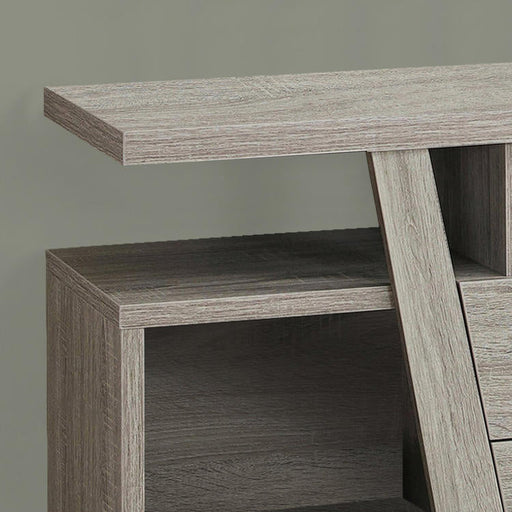 Monarch Specialties I 2721 | Meuble TV - 60" - 2 Tiroirs de rangement - Taupe foncé-La Sarre