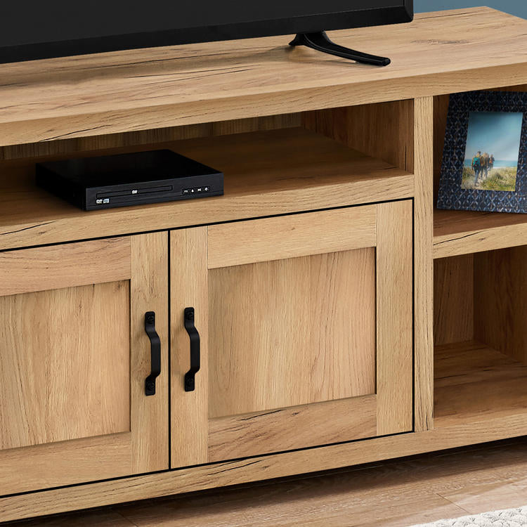 Monarch Specialties I 2744 | Meuble TV - 60" - Imitation bois - Pin d'or-La Sarre