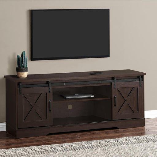 Monarch Specialties I 2745 | Meuble TV - 60" - 2 Portes coulissantes - Expresso-La Sarre