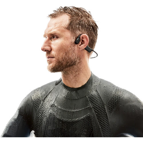 SHOKZ OpenSwim | Écouteurs à conduction osseuse - Pour Natation - Sans fil - Étanchéité IP68 - 8 Heures d'autonomie - Noir-SONXPLUS La Sarre