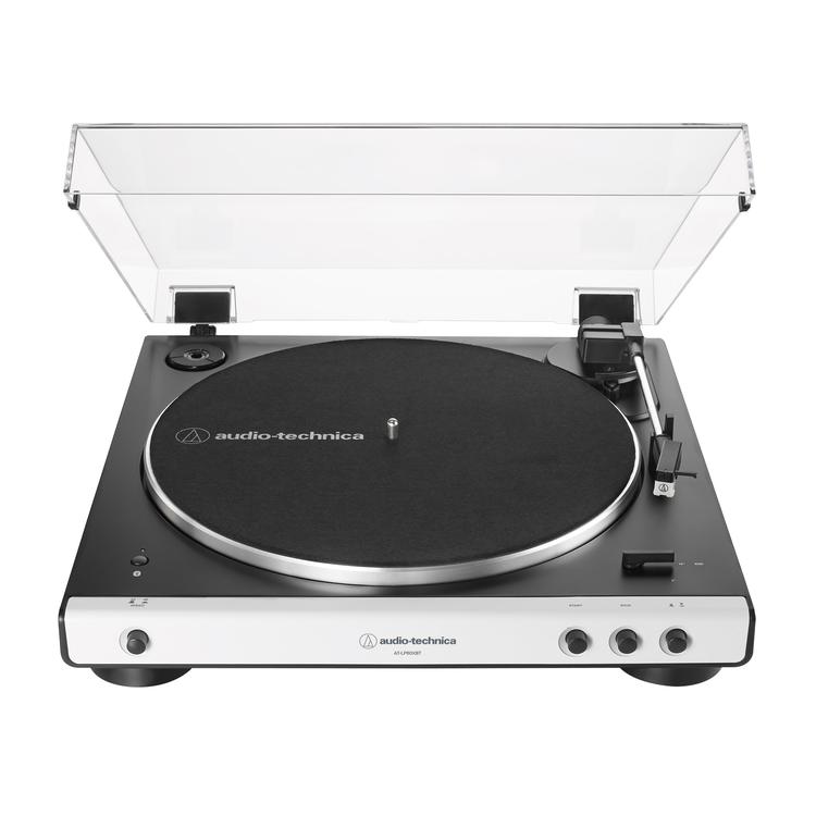 Audio-Technica AT-LP60XBT | Table tournante Stéréo - Sans fil - Bluetooth - Entraînement par courroie - Entièrement automatique - Blanc-SONXPLUS La Sarre