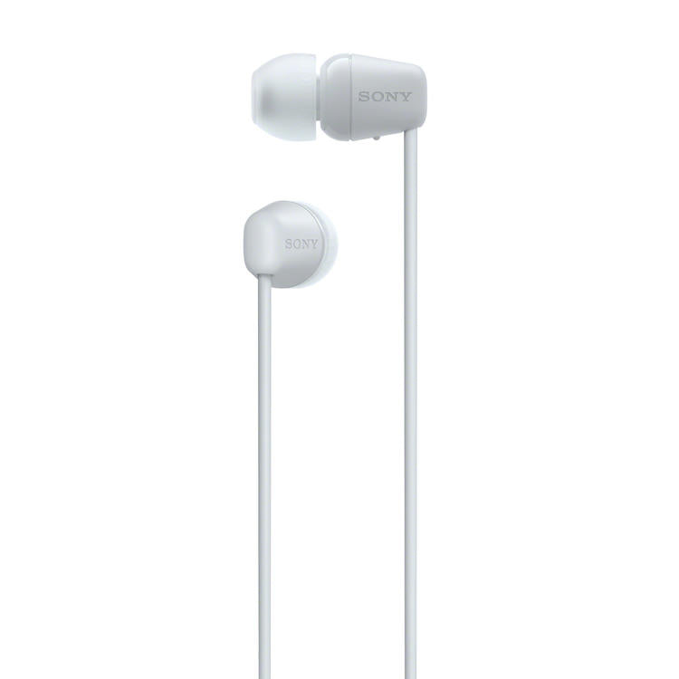 Sony WI-C100 | Écouteurs intra-auriculaires - Sans fil - Bluetooth - Autour du cou - Microphone - IPX4 - Blanc-La Sarre