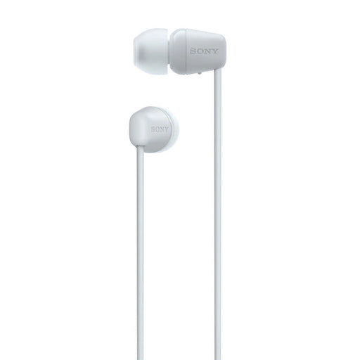 Sony WI-C100 | Écouteurs intra-auriculaires - Sans fil - Bluetooth - Autour du cou - Microphone - IPX4 - Blanc-La Sarre