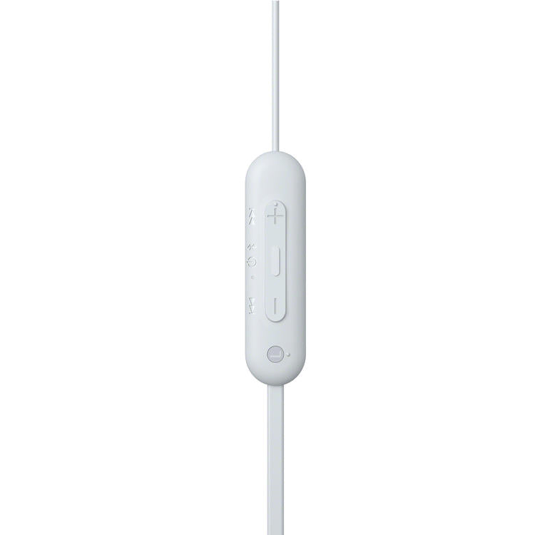 Sony WI-C100 | Écouteurs intra-auriculaires - Sans fil - Bluetooth - Autour du cou - Microphone - IPX4 - Blanc-La Sarre