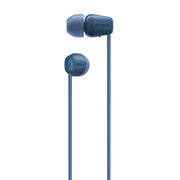 Sony WI-C100 | Écouteurs intra-auriculaires - Sans fil - Bluetooth - Autour du cou - Microphone - IPX4 - Bleu-SONXPLUS La Sarre