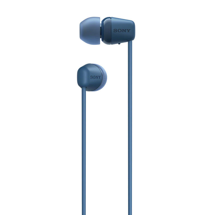 Sony WI-C100 | Écouteurs intra-auriculaires - Sans fil - Bluetooth - Autour du cou - Microphone - IPX4 - Bleu-SONXPLUS La Sarre