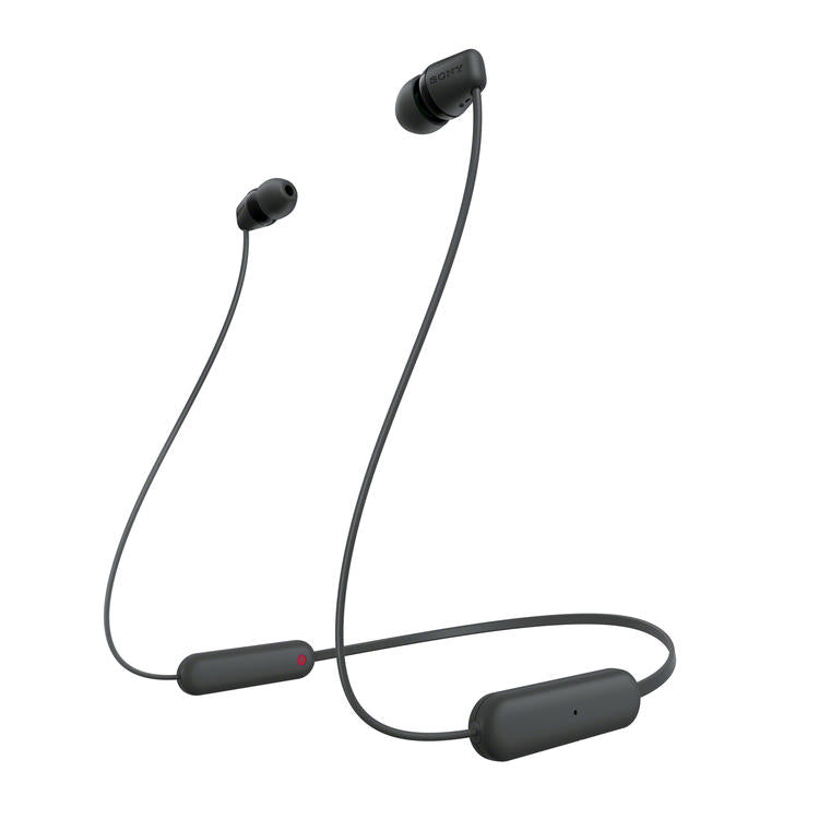 Sony WI-C100 | Écouteurs intra-auriculaires - Sans fil - Bluetooth - Autour du cou - Microphone - IPX4 - Noir-SONXPLUS La Sarre