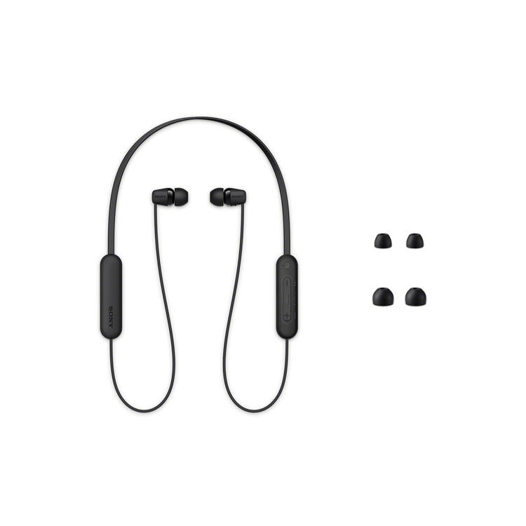 Sony WI-C100 | Écouteurs intra-auriculaires - Sans fil - Bluetooth - Autour du cou - Microphone - IPX4 - Noir-La Sarre