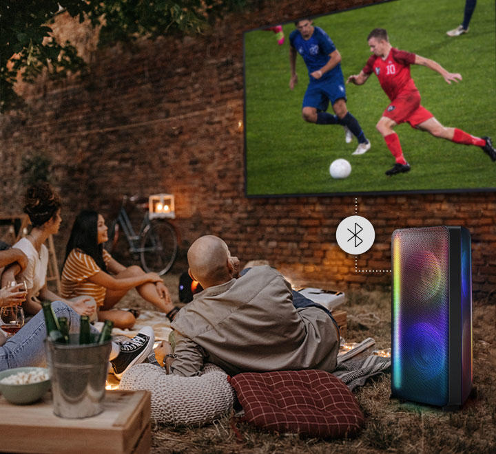 Samsung MX-ST50B | Haut-parleur portable puissant - Tour de son - Bluetooth - 240W - Fonction Karaoké - Lumières à DEL - Connexion Bluetooth multiple - Noir-SONXPLUS La Sarre
