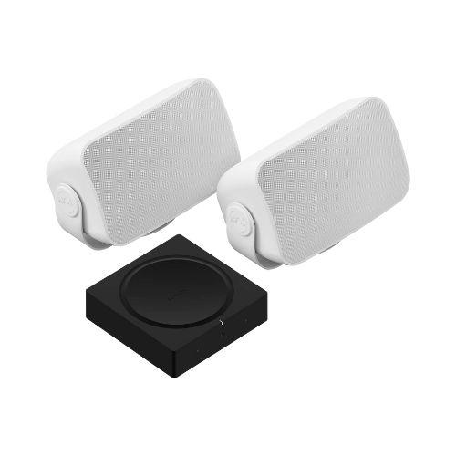 Sonos | Ensemble extérieur - Amp avec 2 Haut-parleurs Outdoor par Sonos et Sonance - Blanc-SONXPLUS La Sarre