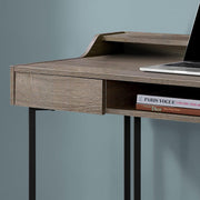 Monarch Specialties I 7360 | Meuble d'ordinateur - 48" - Avec tiroirs - Métal noir - Taupe foncé-La Sarre