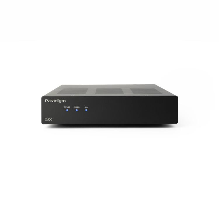 Paradigm X-500 | Amplificateur stéréo - 2 canaux ou monocanal ponté - Jusqu’à 500 watts de puissance - Mince - Noir-SONXPLUS La Sarre