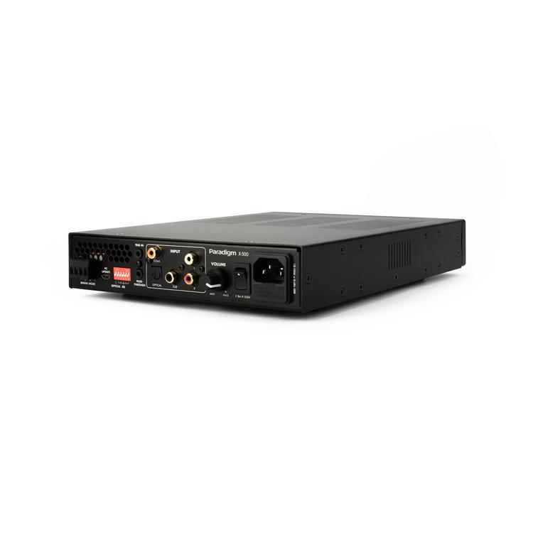 Paradigm X-500 | Amplificateur stéréo - 2 canaux ou monocanal ponté - Jusqu’à 500 watts de puissance - Mince - Noir-SONXPLUS La Sarre