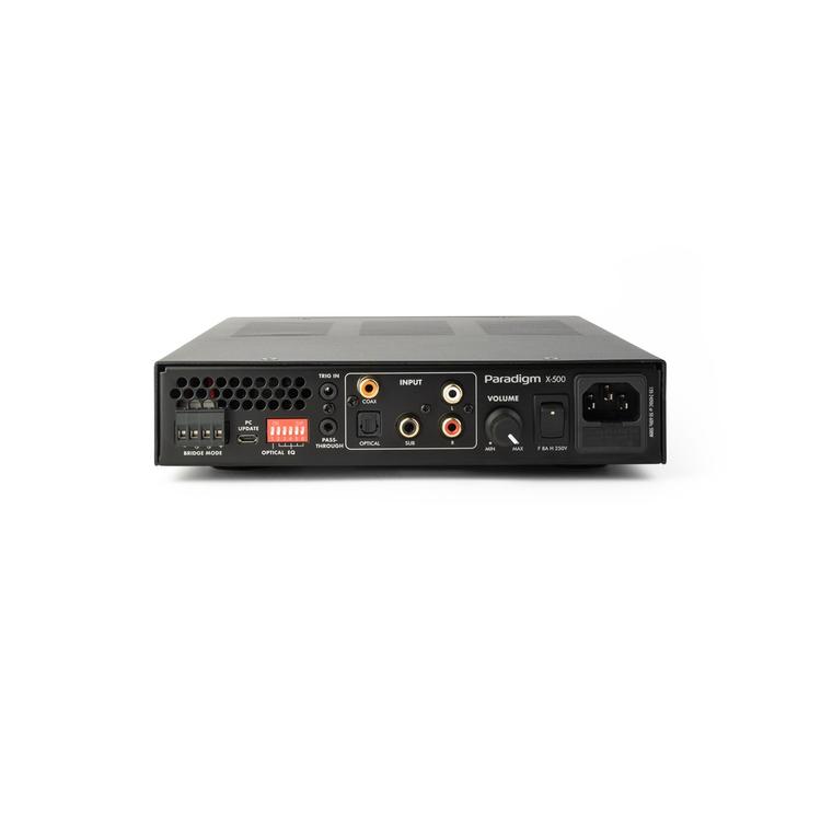 Paradigm X-500 | Amplificateur stéréo - 2 canaux ou monocanal ponté - Jusqu’à 500 watts de puissance - Mince - Noir-SONXPLUS La Sarre