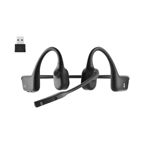 SHOKZ OpenComm UC | Écouteurs à conduction osseuse - Avec clé USB - Bluetooth - Microphone perche - Noir Cosmique-SONXPLUS La Sarre