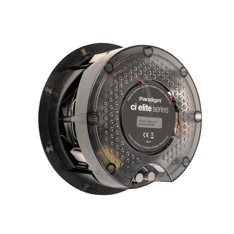 Paradigm CI Elite E65-R V2 | Haut-parleur 6-1/2" encastré - Plafonnier - SHOCK-MOUNT - Noir - Surface blanche prête à peindre - Unité-SONXPLUS La Sarre