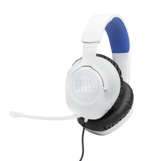 JBL Quantum 100P | Casque de jeu filaire circum-auriculaire - Pour Console Playstation - Blanc/Bleu-SONXPLUS La Sarre