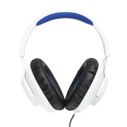 JBL Quantum 100P | Casque de jeu filaire circum-auriculaire - Pour Console Playstation - Blanc/Bleu-SONXPLUS La Sarre