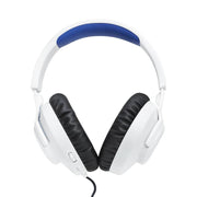 JBL Quantum 100P | Casque de jeu filaire circum-auriculaire - Pour Console Playstation - Blanc/Bleu-SONXPLUS La Sarre