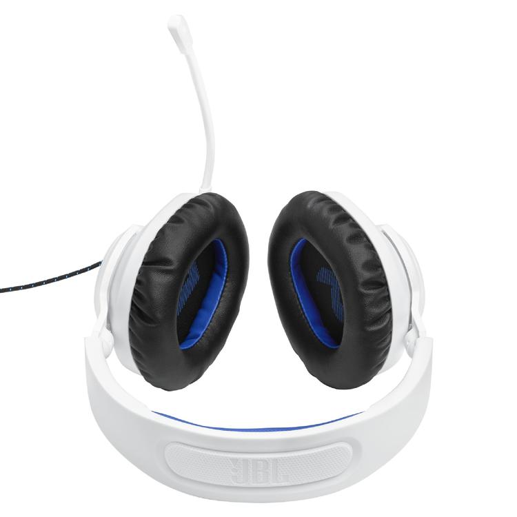 JBL Quantum 100P | Casque de jeu filaire circum-auriculaire - Pour Console Playstation - Blanc/Bleu-SONXPLUS La Sarre