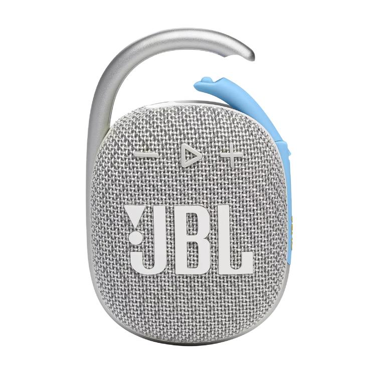 JBL Clip 4 Eco | Haut-parleur - Ultra-portable - Étanche - Bluetooth - Mousqueton intégré - Blanc-SONXPLUS La Sarre