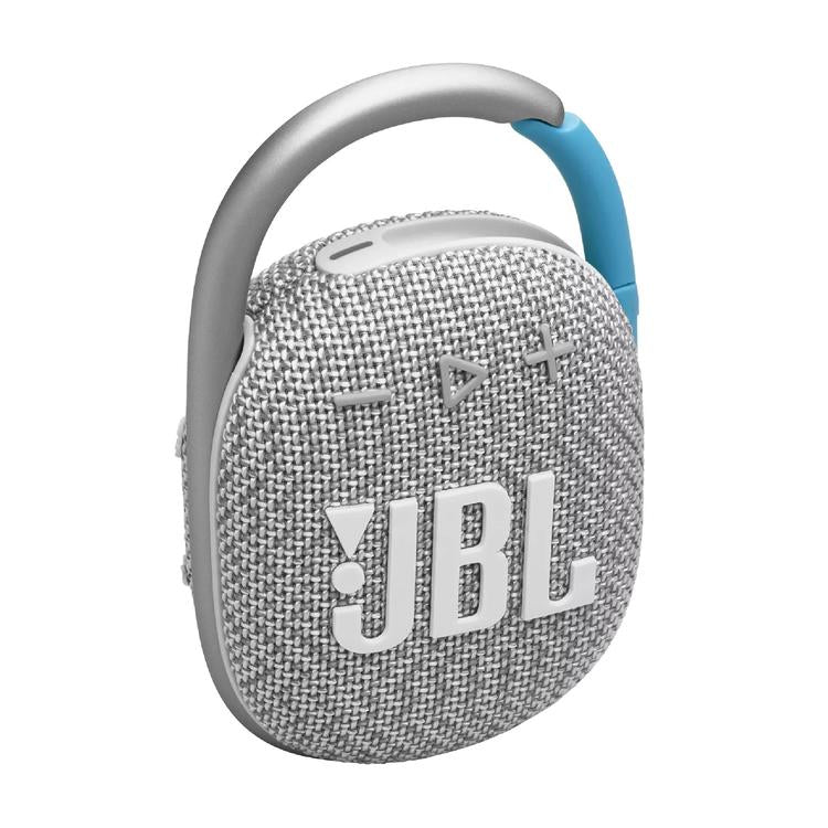 JBL Clip 4 Eco | Haut-parleur - Ultra-portable - Étanche - Bluetooth - Mousqueton intégré - Blanc-SONXPLUS La Sarre