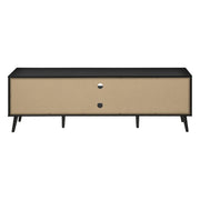 Monarch Specialties I 2781 | Meuble pour téléviseur 72'' - Base noir - Avec 2 portes simili-bois-SONXPLUS La Sarre