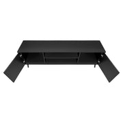 Monarch Specialties I 2781 | Meuble pour téléviseur 72'' - Base noir - Avec 2 portes simili-bois-SONXPLUS La Sarre