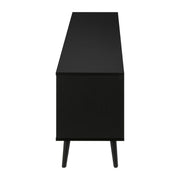 Monarch Specialties I 2781 | Meuble pour téléviseur 72'' - Base noir - Avec 2 portes simili-bois-SONXPLUS La Sarre