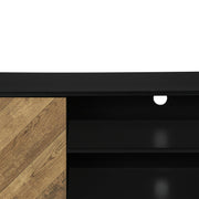 Monarch Specialties I 2781 | Meuble pour téléviseur 72'' - Base noir - Avec 2 portes simili-bois-SONXPLUS La Sarre