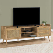 Monarch Specialties I 2723 | Meuble pour téléviseur 72'' - Avec rangement - Noyer-SONXPLUS La Sarre