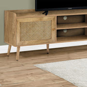 Monarch Specialties I 2723 | Meuble pour téléviseur 72'' - Avec rangement - Noyer-SONXPLUS La Sarre