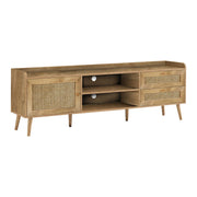 Monarch Specialties I 2723 | Meuble pour téléviseur 72'' - Avec rangement - Noyer-SONXPLUS La Sarre