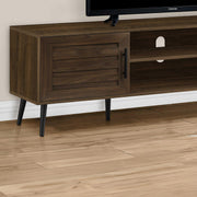 Monarch Specialties I 2717 | Meuble pour téléviseur 72'' - Simili-bois brun - Avec 2 portes-SONXPLUS La Sarre