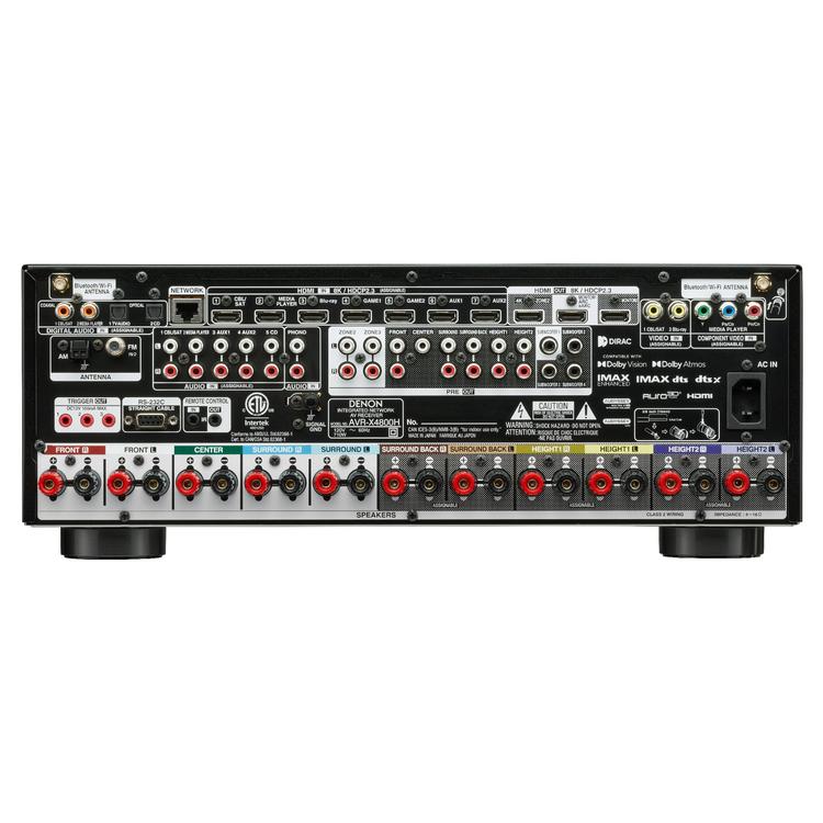 Denon AVRX4800H & HOME250 | Récepteur AV 9.4 canaux et haut-parleur sans-fil - 8K - Auro 3D - Cinéma maison - HEOS - Noir-SONXPLUS La Sarre