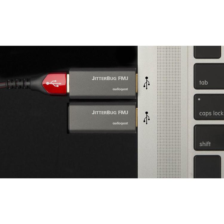 Audioquest JitterBug | Filtre de bruit USB - Full metal jacket - Noir-SONXPLUS La Sarre