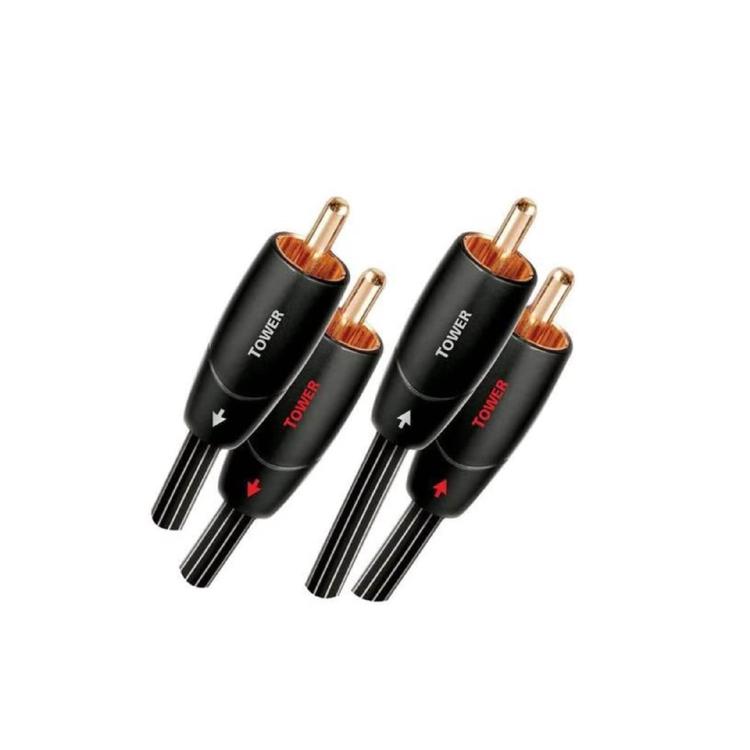Audioquest Tower | Câble Double RCA à RCA - Plaquées Or - 2 Mètres-SONXPLUS La Sarre