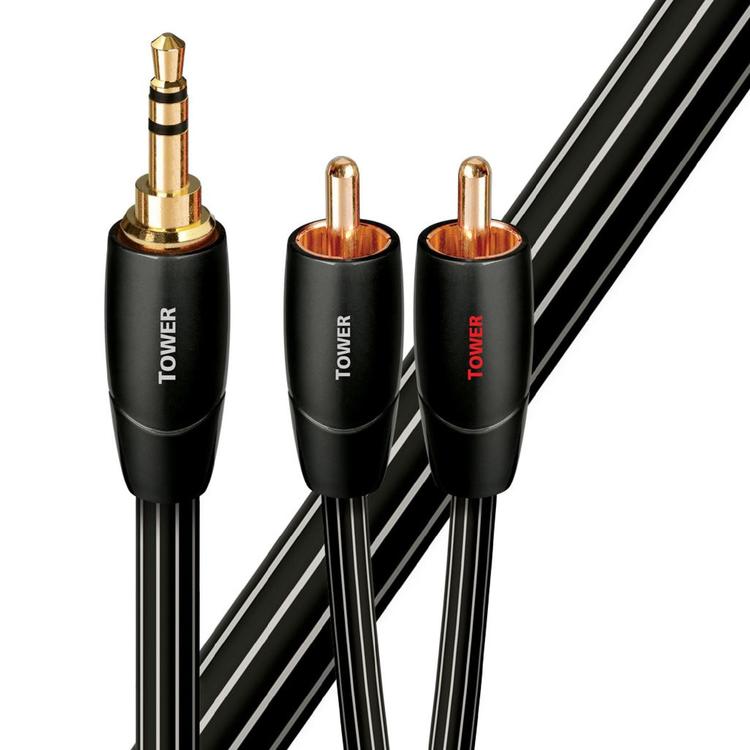 Audioquest Tower | Câbles Jack 3,5mm à RCA - Plaquées Or - 2 Mètres-Sonxplus La Sarre